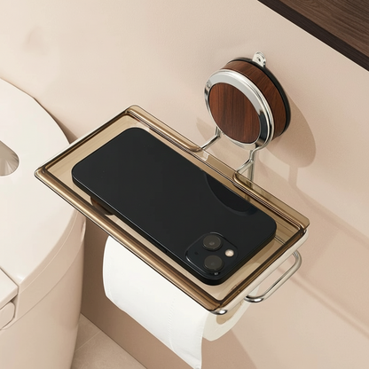 Easy Install Stick On Toilet Paper Wall Holder