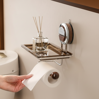 Easy Install Stick On Toilet Paper Wall Holder