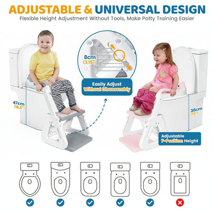 Potty Training Chair with Adjustable Step Stool