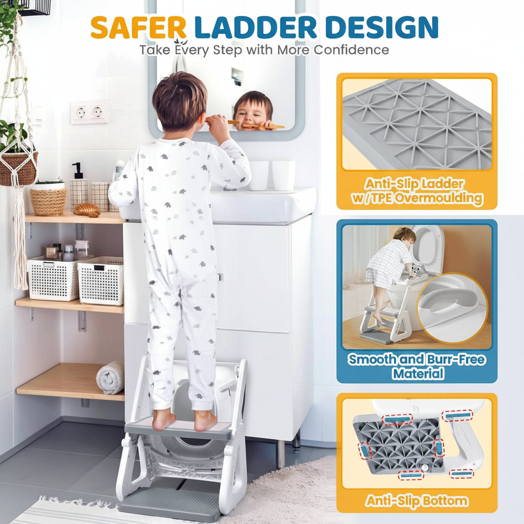 Potty Training Chair with Adjustable Step Stool