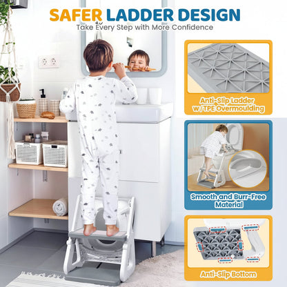Potty Training Chair with Adjustable Step Stool