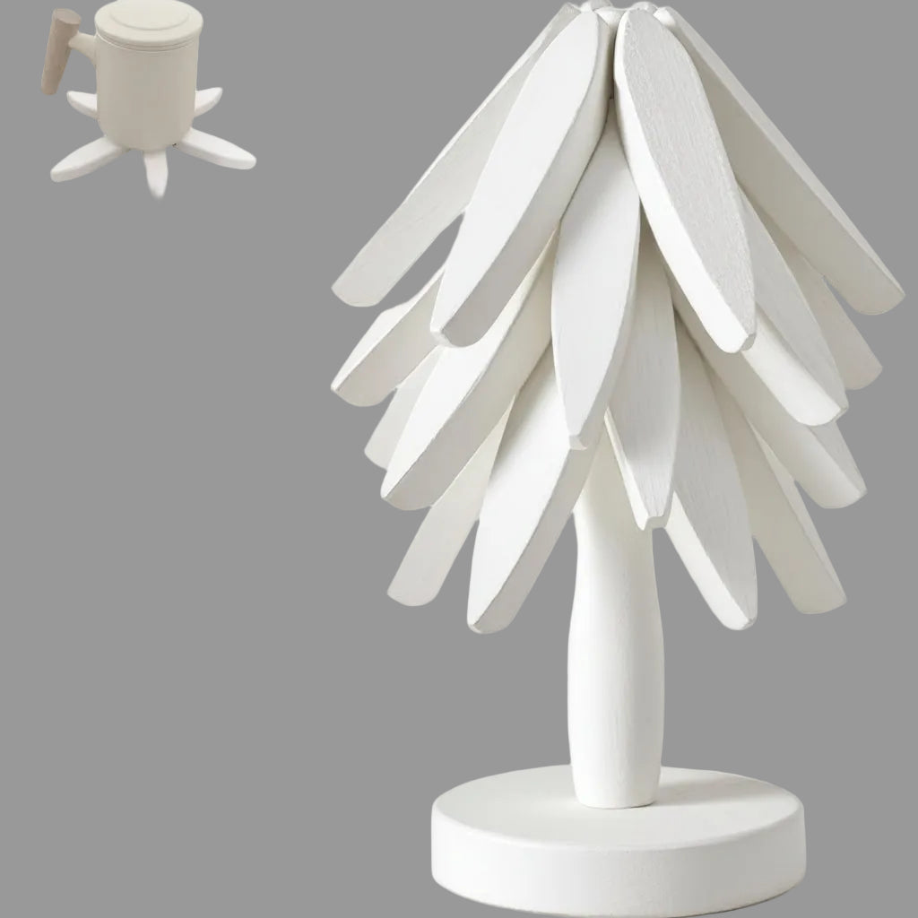 Wooden Heat Resistant Folding Table Trivet Set