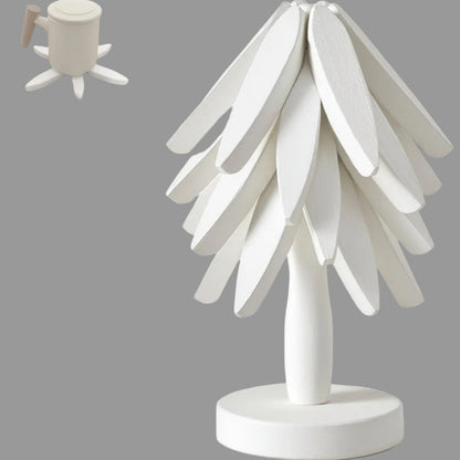 Wooden Heat Resistant Folding Table Trivet Set