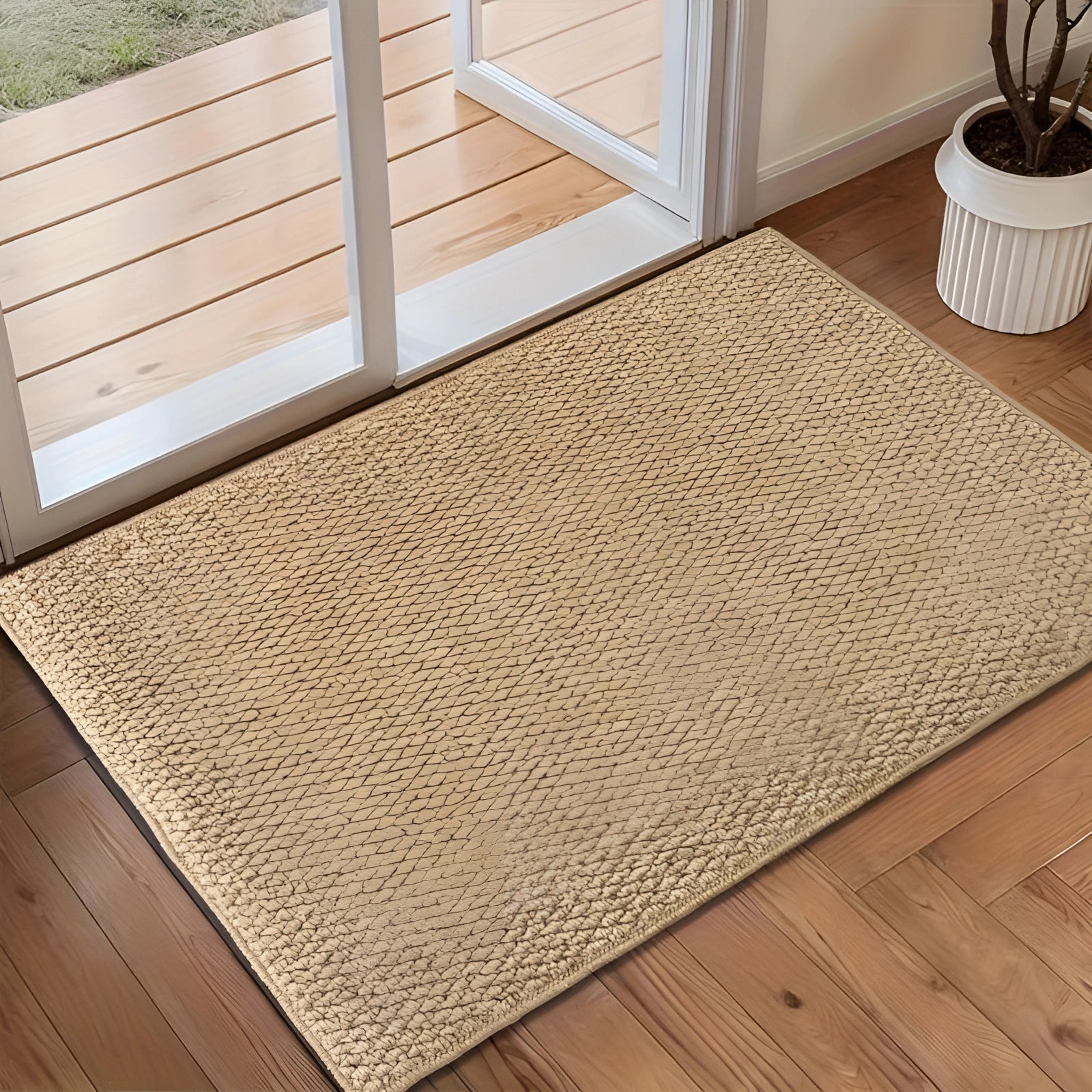 Natural Fiber Entrance Mat Big Anti Slip Waterproof - Lusomart