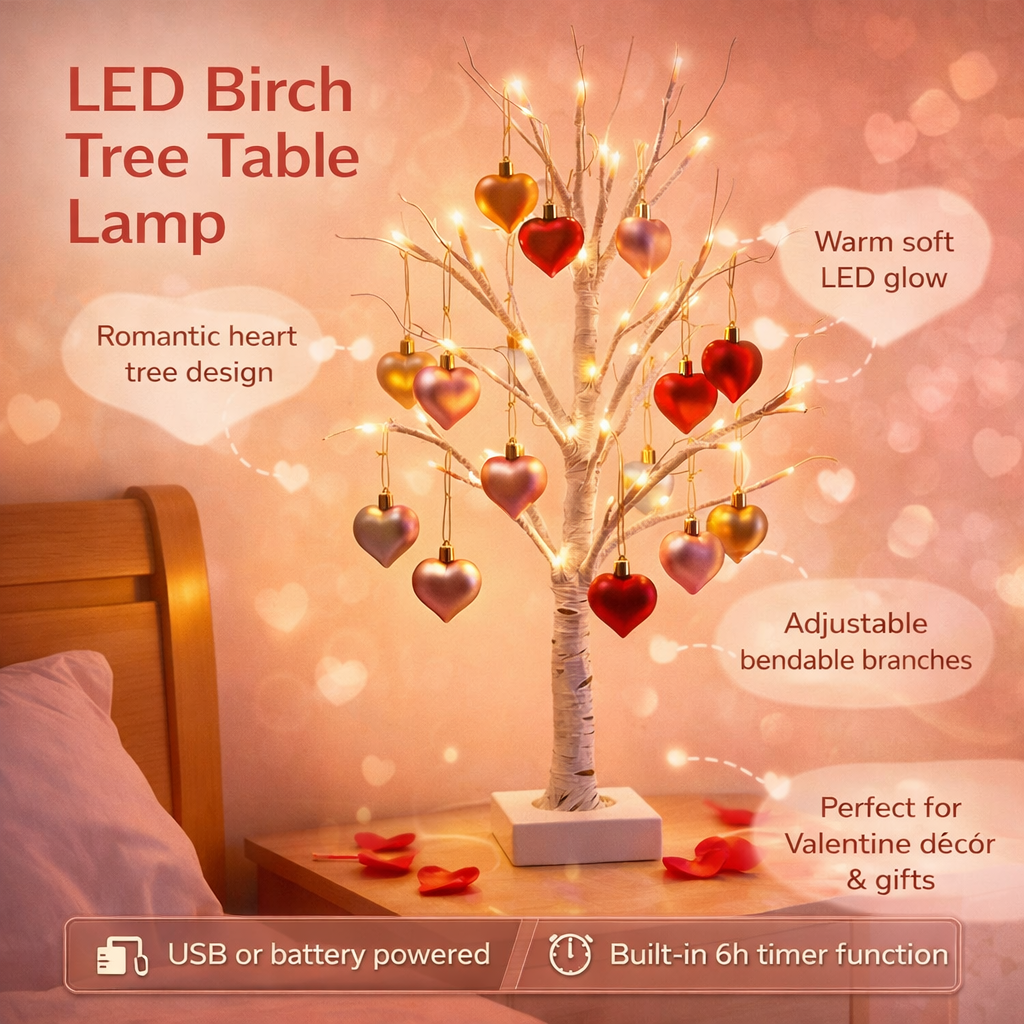 Romantic LED Love Tree Table Lamp