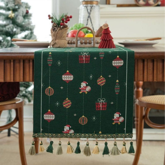 Festive Holiday Red Table Runner - Lusomart