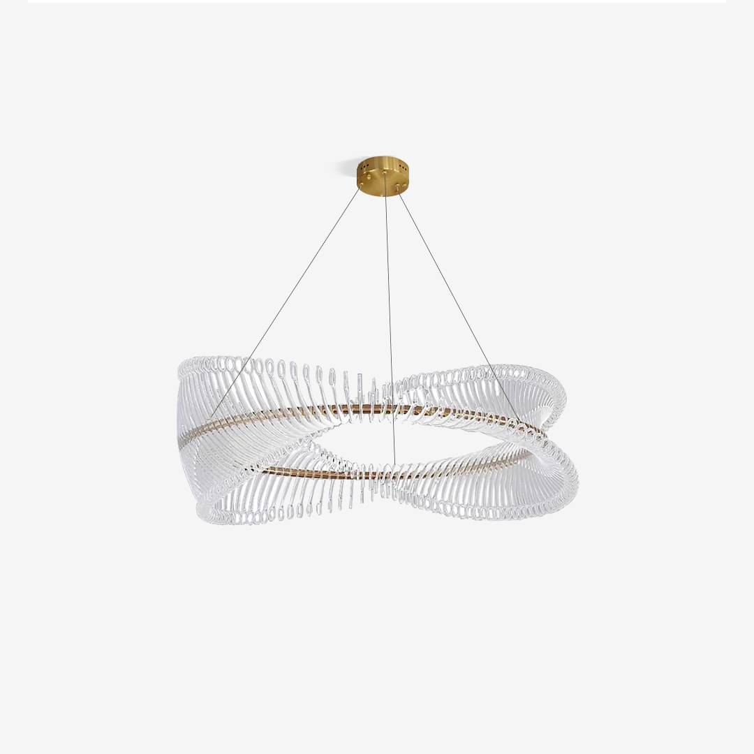 Modern Crystal Pendant Chandelier With LED Light Ring