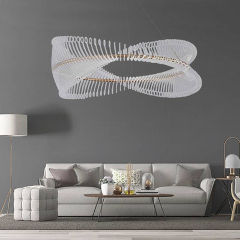 Modern Crystal Pendant Chandelier With LED Light Ring
