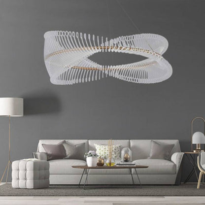 Modern Crystal Pendant Chandelier With LED Light Ring