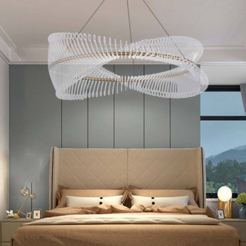 Modern Crystal Pendant Chandelier With LED Light Ring