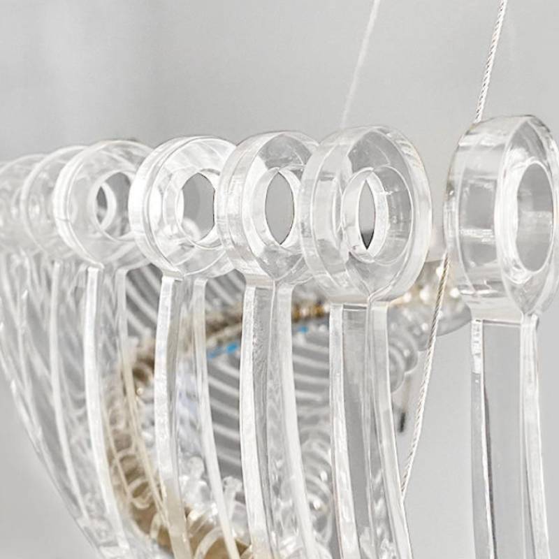 Modern Crystal Pendant Chandelier With LED Light Ring