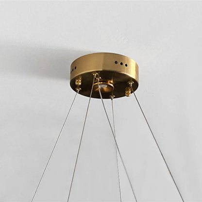 Modern Crystal Pendant Chandelier With LED Light Ring