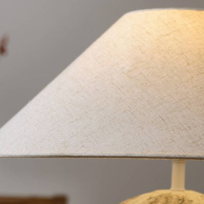 Natural Clay Desk Lamp With Beige Shade