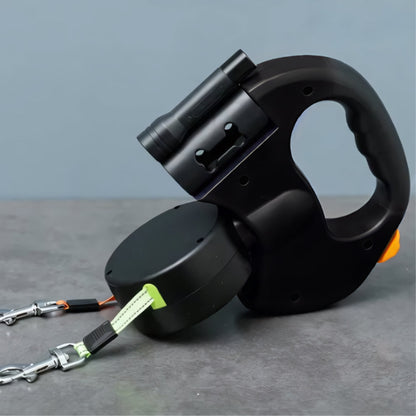 Comfortable Retractable Dog Leash with Double Handle