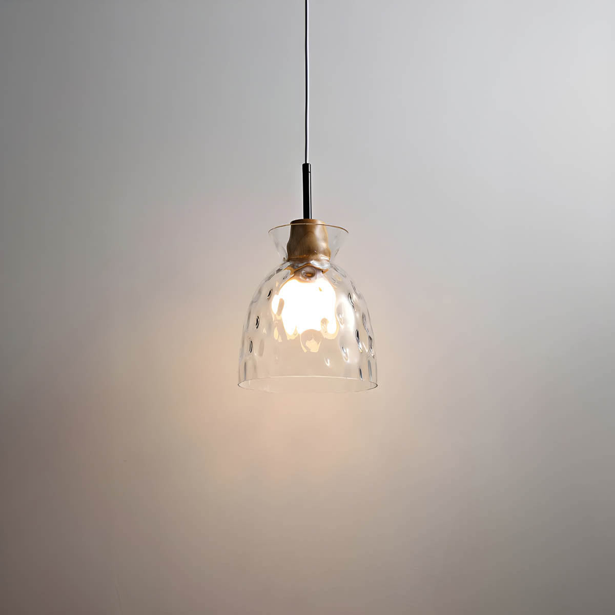 Sleek Wave Glass Pendant Lighting Fixture