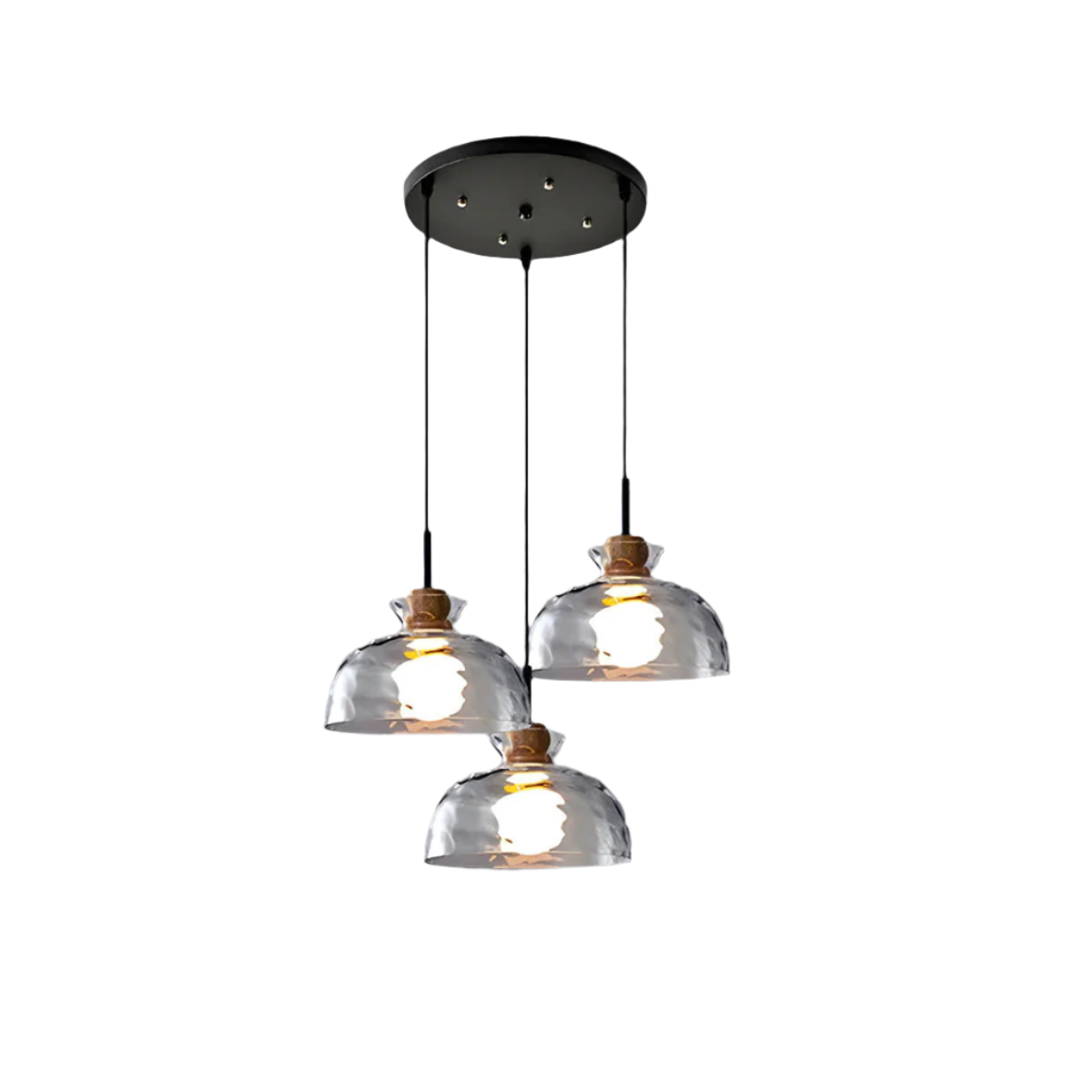 Sleek Wave Glass Pendant Lighting Fixture