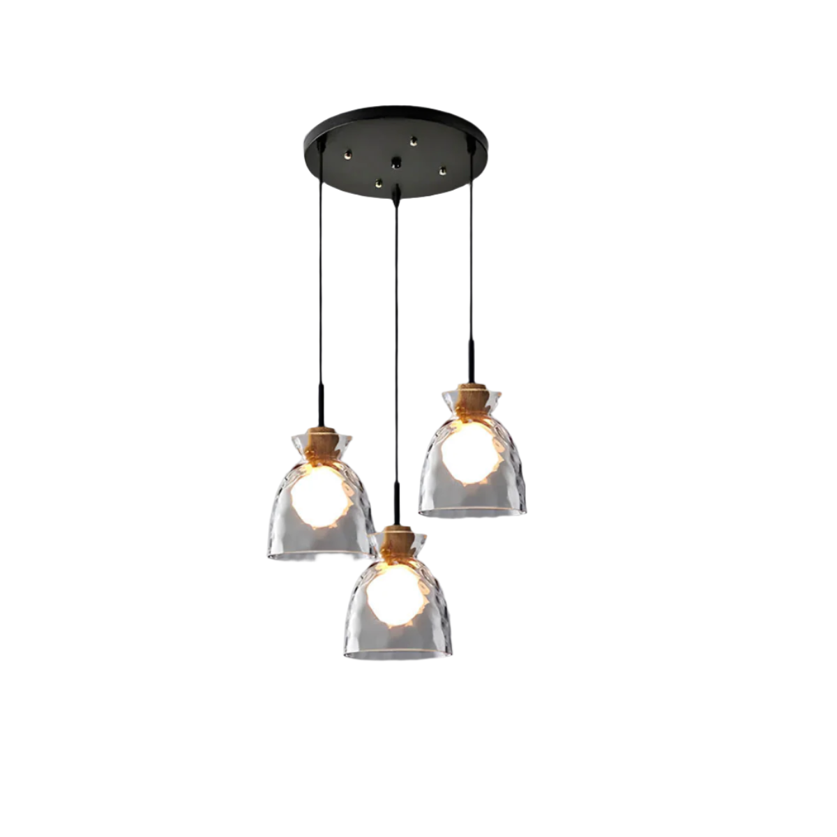 Sleek Wave Glass Pendant Lighting Fixture