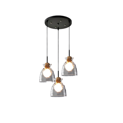 Sleek Wave Glass Pendant Lighting Fixture