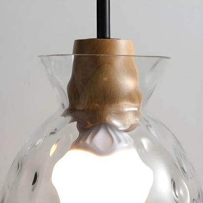 Sleek Wave Glass Pendant Lighting Fixture
