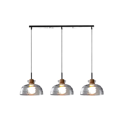 Sleek Wave Glass Pendant Lighting Fixture