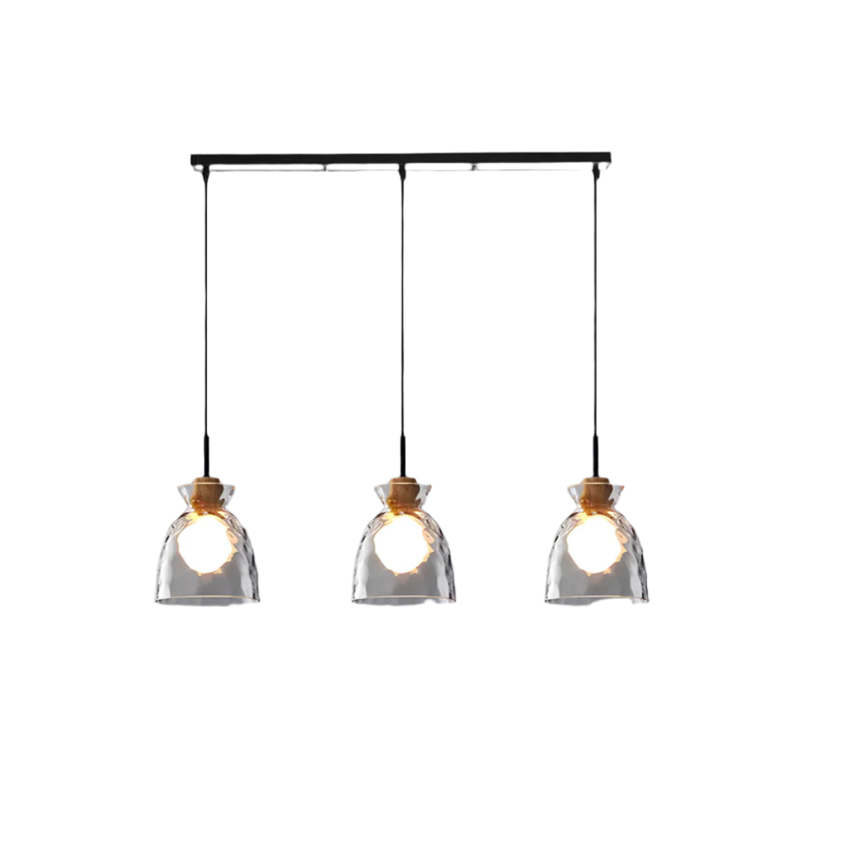 Sleek Wave Glass Pendant Lighting Fixture
