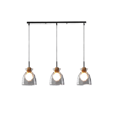Sleek Wave Glass Pendant Lighting Fixture