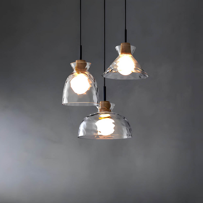 Sleek Wave Glass Pendant Lighting Fixture