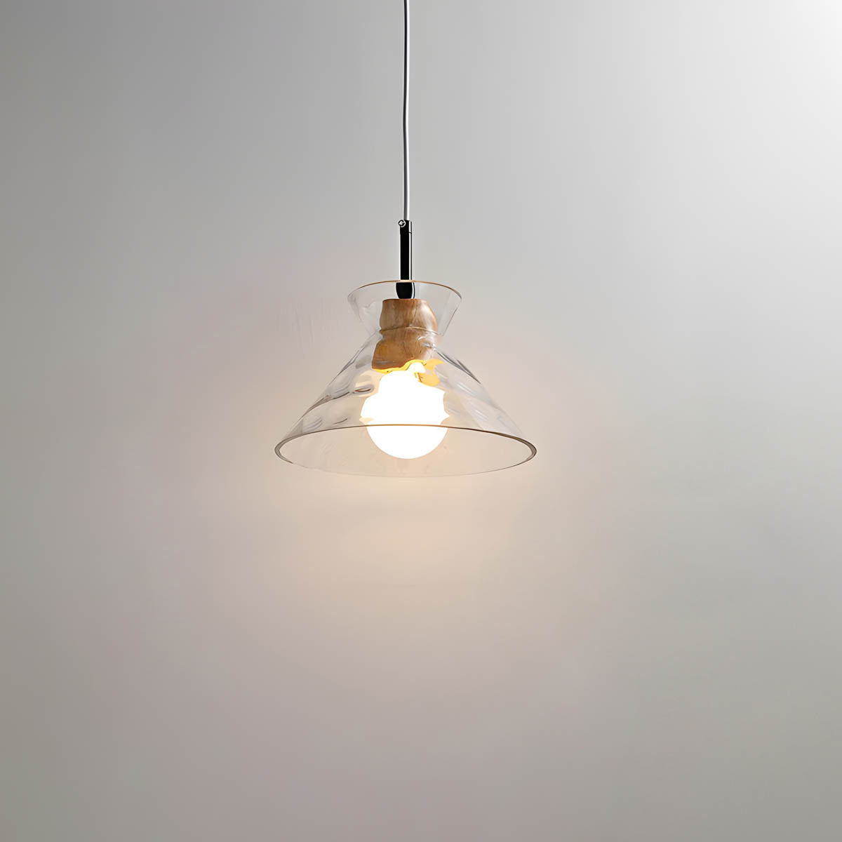 Sleek Wave Glass Pendant Lighting Fixture