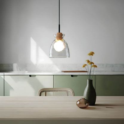 Sleek Wave Glass Pendant Lighting Fixture