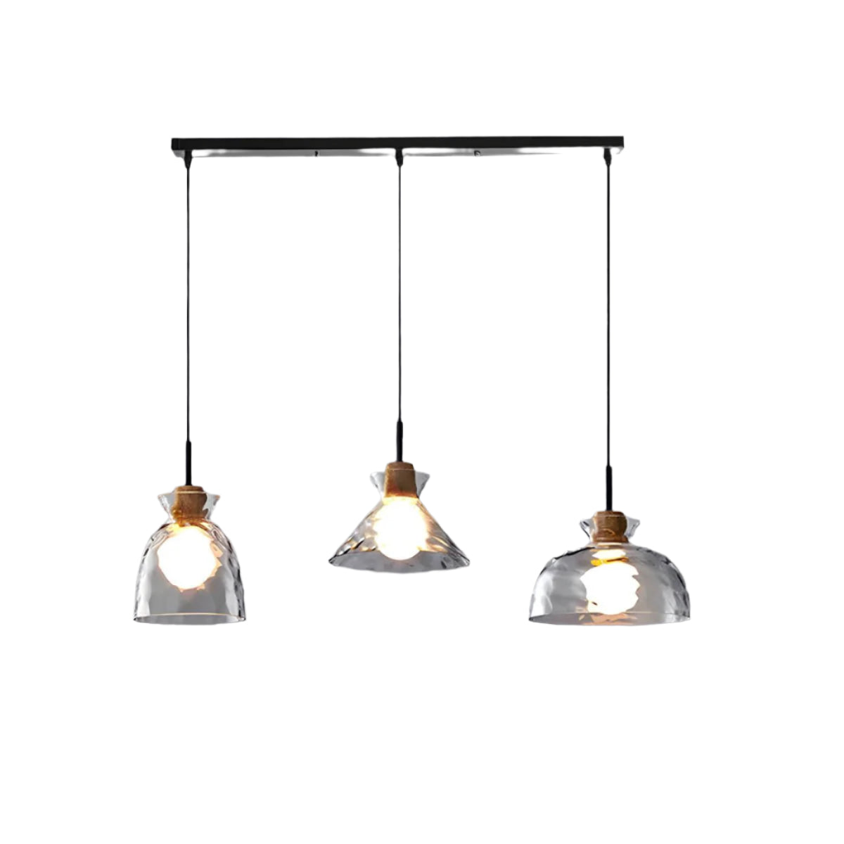 Sleek Wave Glass Pendant Lighting Fixture