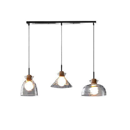 Sleek Wave Glass Pendant Lighting Fixture