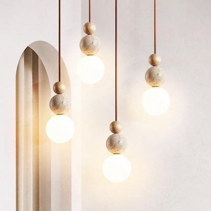 Natural Stone Pendant Dining Room Light