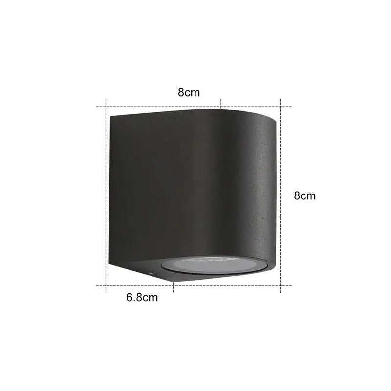 Simple Black Outdoor Metal Wall Light