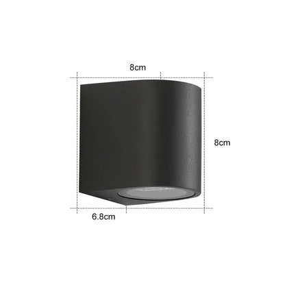 Simple Black Outdoor Metal Wall Light