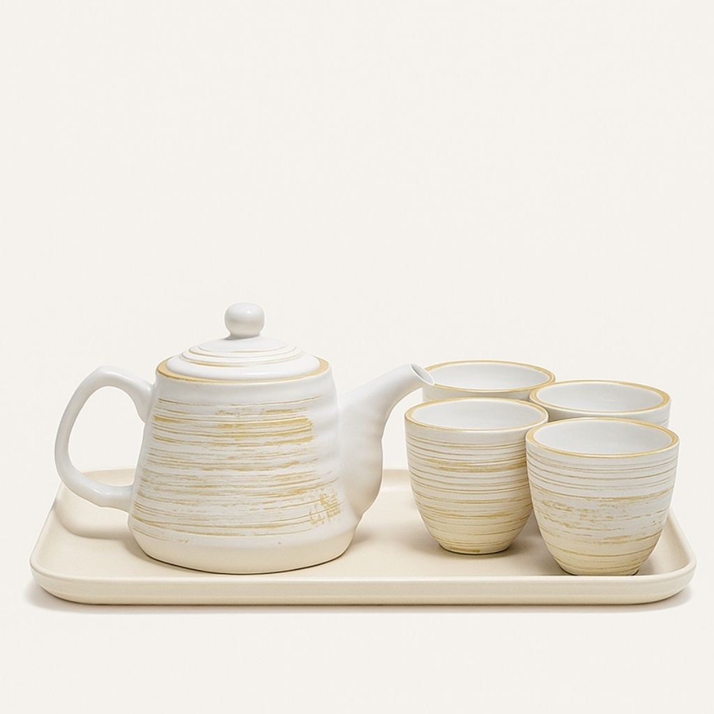 Traditional Scandinavian Clay Tea Set - Lusomart