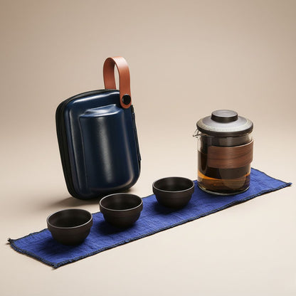 Traditional Chinese Purple Clay Portable Tea Set - Lusomart