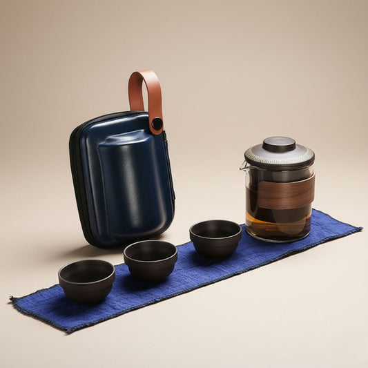Traditional Chinese Purple Clay Portable Tea Set - Lusomart
