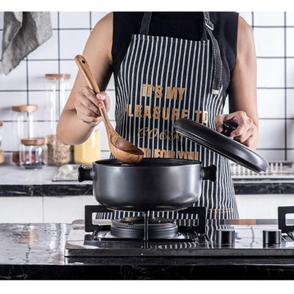 Soft Touch Wood Kitchen Utensil Set for Nonstick Cookware