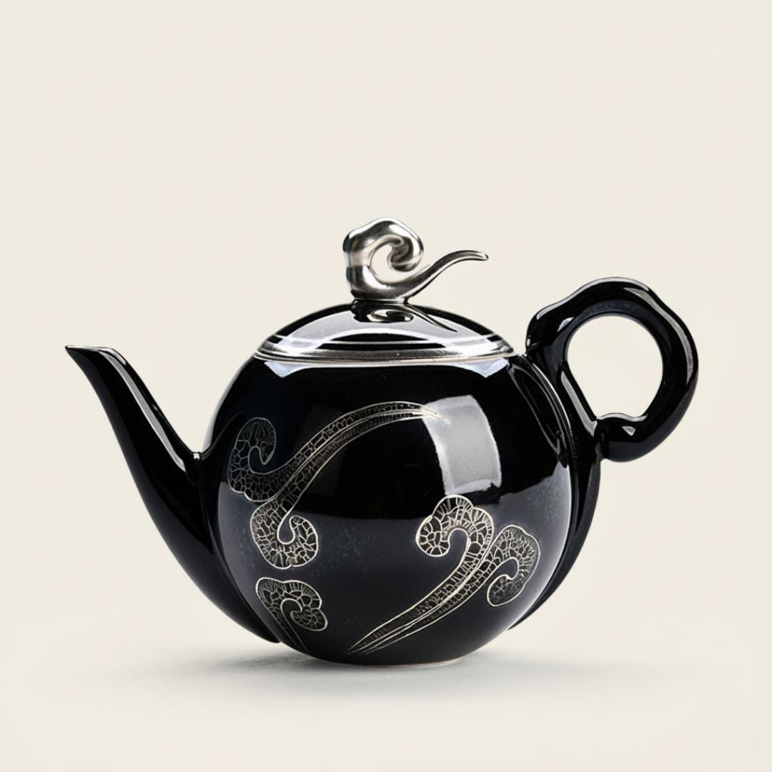 Elegant Dark Clay Tea Pot - Lusomart