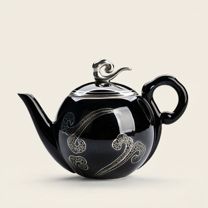 Elegant Dark Clay Tea Pot - Lusomart