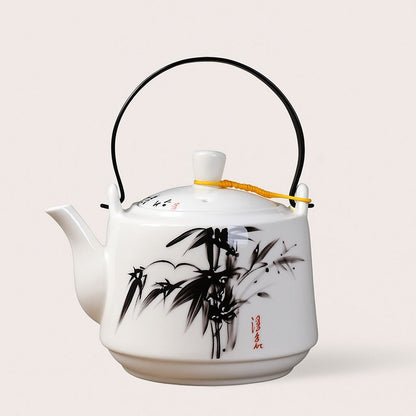 White Porcelain Tea Infuser Teapot Set - Lusomart