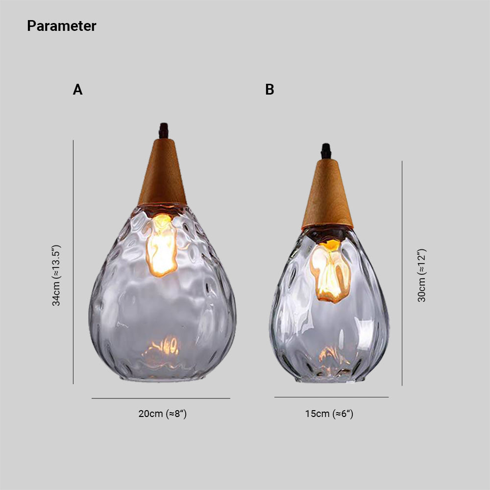 Glass Drop Hanging Lamp