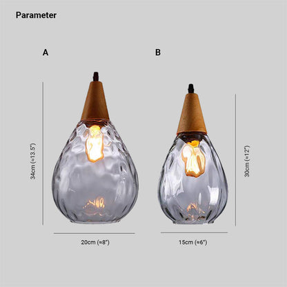Glass Drop Hanging Lamp