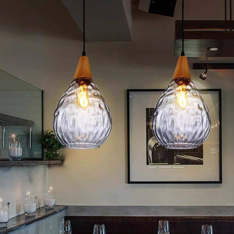 Glass Drop Hanging Lamp