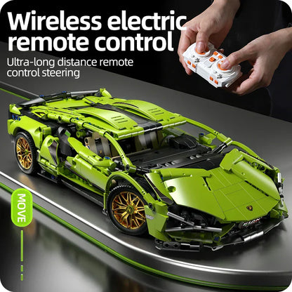 Large 1280-Piece Remote Control Car Building Kit