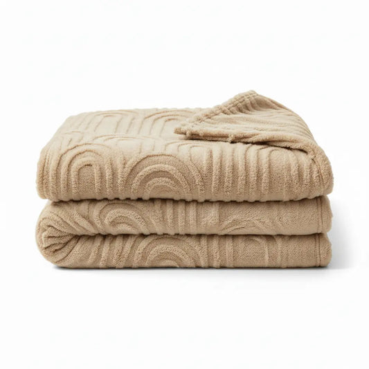 Soft Plush Fleece Blanket with Classic Check Pattern - Lusomart