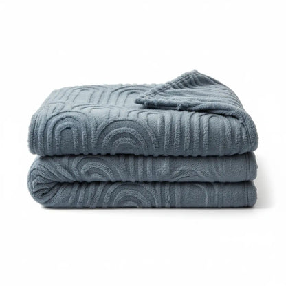 TeddyFleece | Fluffy Cozy Fleece Throw Blanket with Elegant Plaid Texture 3