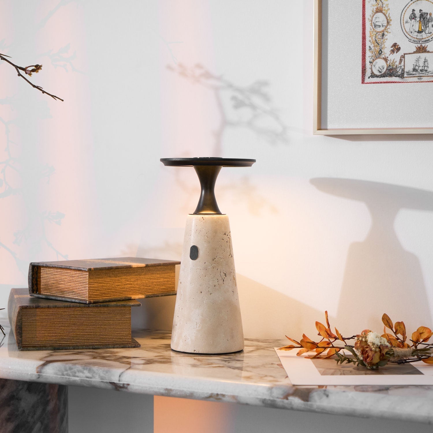 Terchas Rechargeable Natural Stone Table Lamp 2