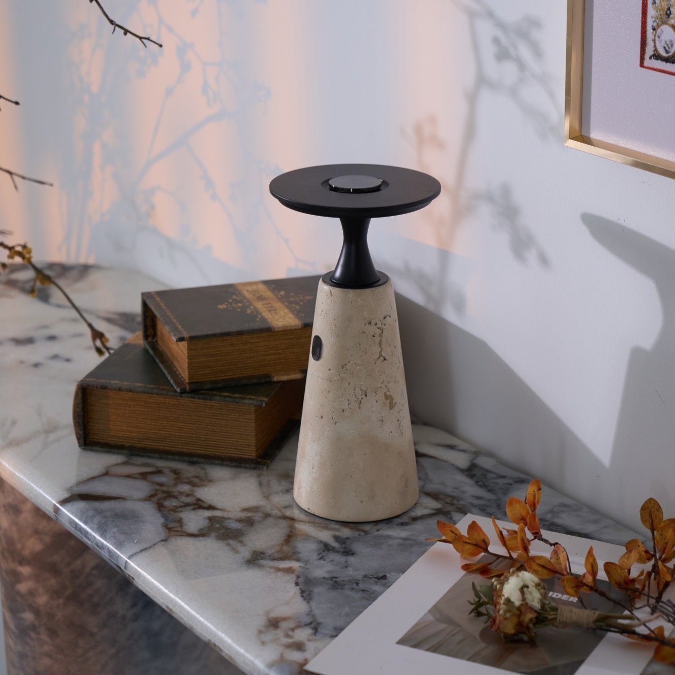 Terchas Rechargeable Natural Stone Table Lamp 5