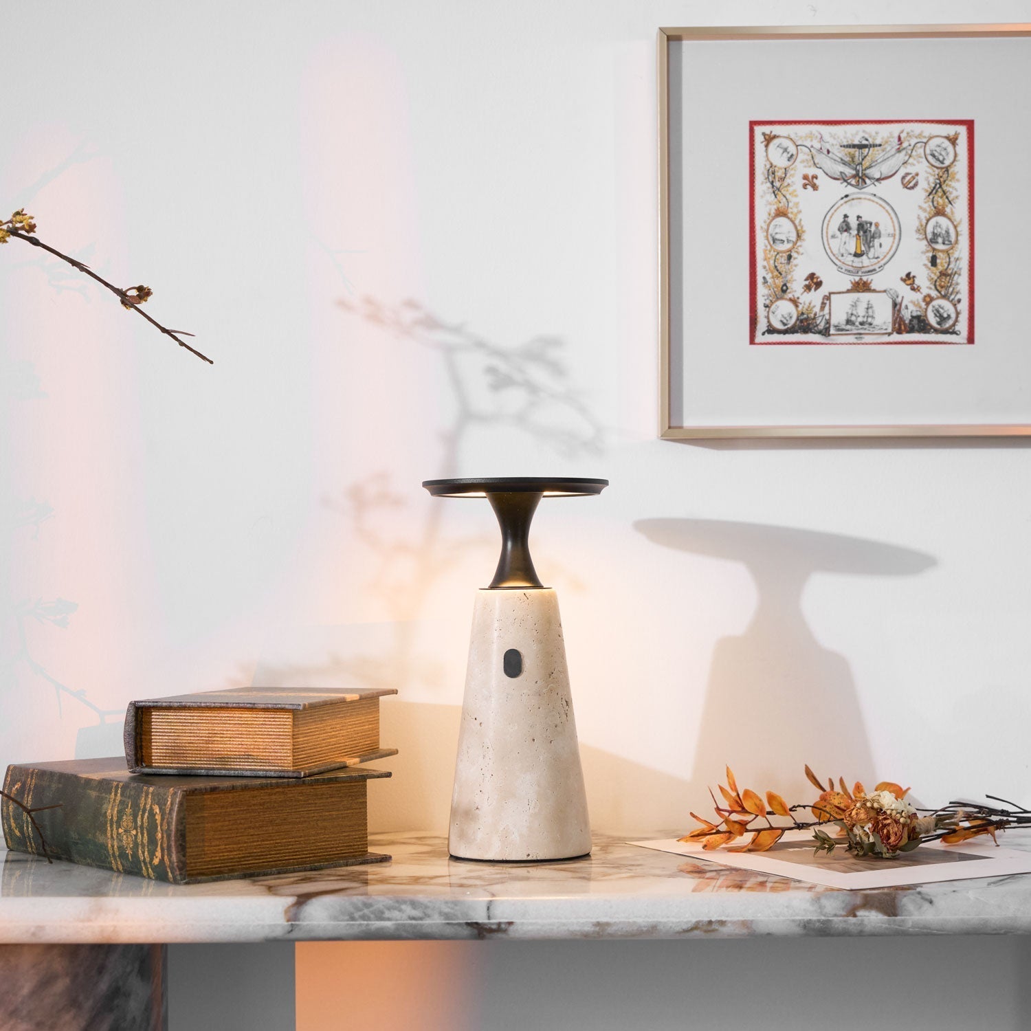 Terchas Rechargeable Natural Stone Table Lamp 7